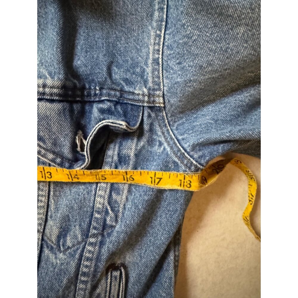 Vintage 80s Levi’s Acid Wash Denim Jacket Womens Small 17.5” P2P USA Trucker - Picture 8 of 9